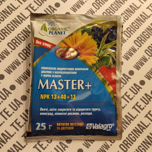 Master Plus Комплексне водорозчинне мінеральне добриво NPK 13+40+13 20г